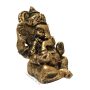 Estátua de Ganesha Dourado Pequeno Resina 9,5cm