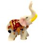 Estátua de Mini Elefante Indiano Colorido Resina 8cm