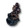 Incensário Cascata Ganesha Material Resina de Cor Bronze Cone 12 cm