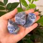 Kit 3 Pedras Brutas de Quartzo Azul Cristais Naturais