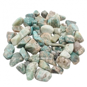 Kit de Amazonita Verde Rolada Pedra Natural Cristal Pedras e Cristais Naturais 500g - M