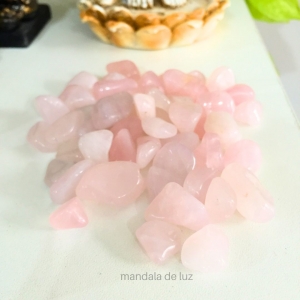 Kit de Pedra Quartzo Rosa Natural Cristal Pequeno 100g - PP