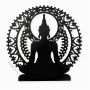 Mandala de MDF Buda Preta 30cm - Modelo D