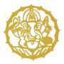 Mandala de MDF Ganesha Dourada 20cm - Modelo C