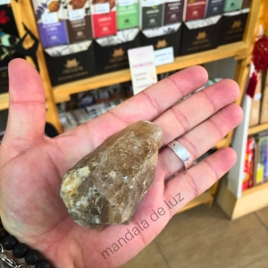 Pedra Bruta Unitária de Citrino Natural Verdadeiro Cristal Bruto - G-1