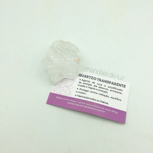 Pedra Quartzo Transparente Bruta Unitária Cristal Natural - M
