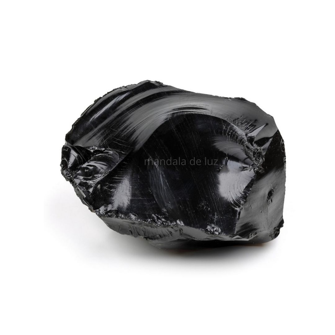 Pedra de Obsidiana Negra Bruta Cristal Natural