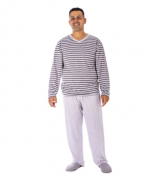 Pijama Masculino De Inverno Meia Malha Plus Size-Victory 20142
