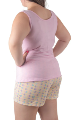 Pijama Feminino De Verão Plus Size Short Doll Regata-Victory Ref:21048