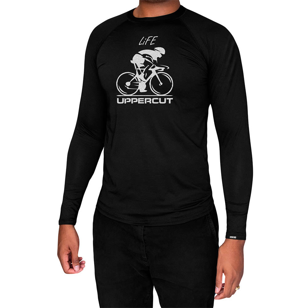 Camisa Proteção Solar ML - UV-50+ Ciclismo Bike Life - Preta