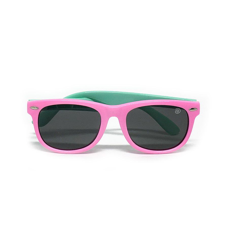 Óculos de Sol Flexível Polarizado e Proteção UV400 - Rosa/Verde Água - 4 a 8  anos - Kidsplash