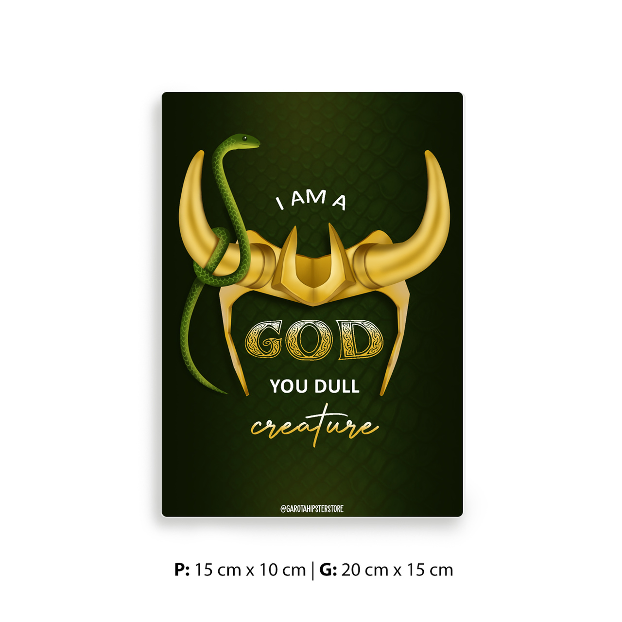 Placa Decorativa Loki Eu Sou Um Deus