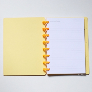 Caderno de disco coleção Candy amarelo tamanho A5