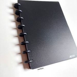 Caderno de disco black com linhas brancas A5