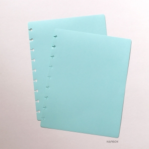 Divisórias aquamarine pra caderno de disco médio