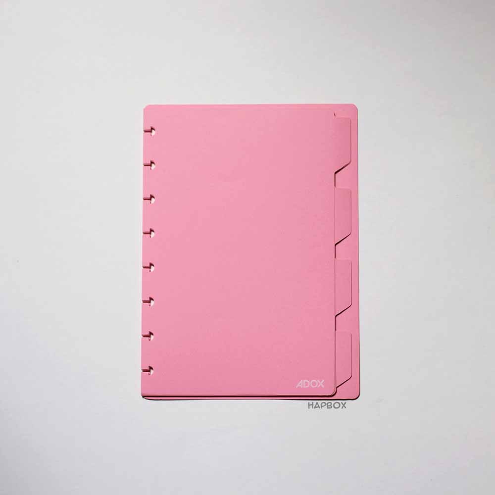 Divisórias e subcapas rosa pra caderno de disco A5