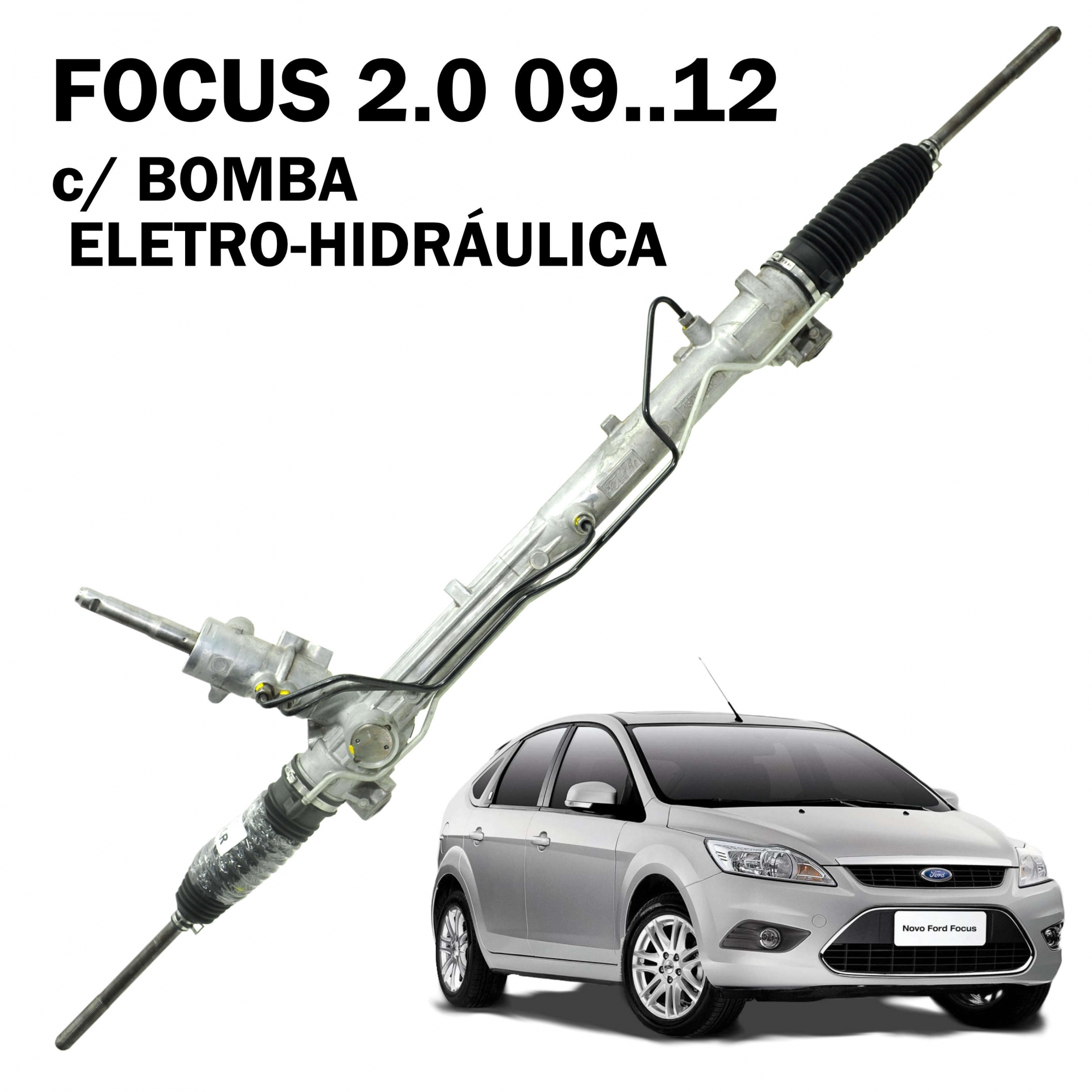 Caixa Direção Hidráulica Ford Focus 2.0 09...12 c/ Bomba Eletro-Hidraulica