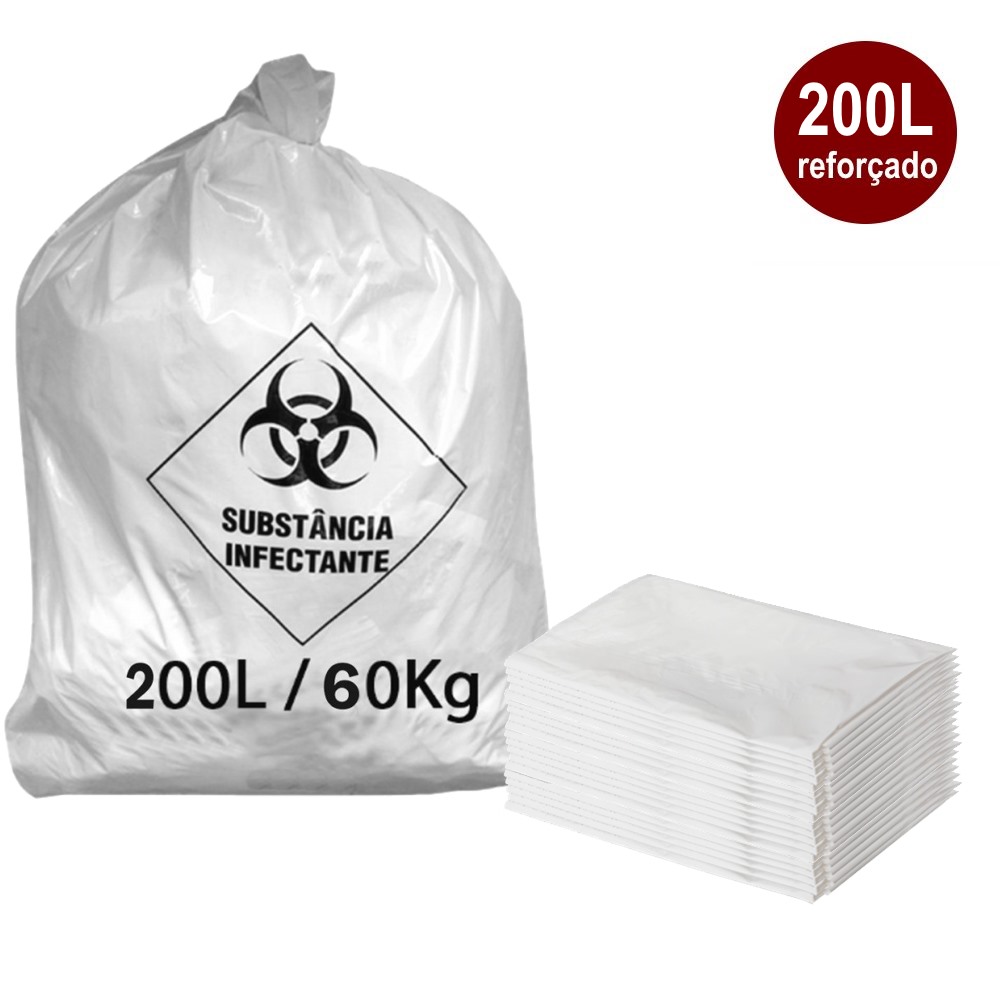 Saco de lixo infectante hospitalar 200 litros Embalac  - Comercial Radar