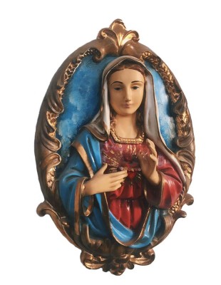 Medalhão Imaculado Coração de Maria - 40 cm