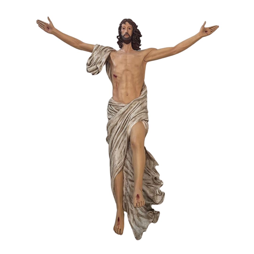 Cristo Ressuscitado de Parede, Resina, 150cm