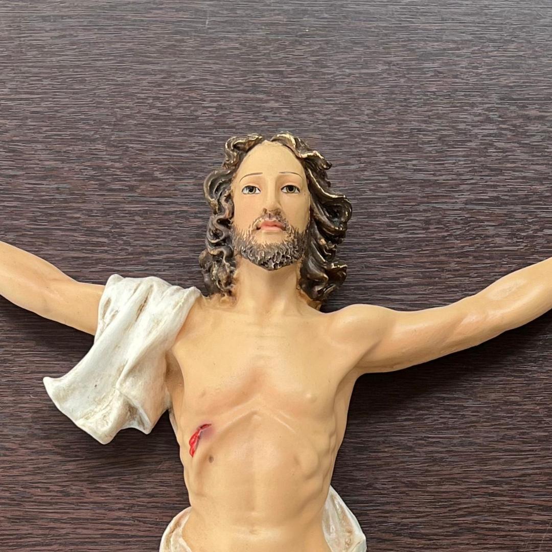 Cristo Ressuscitado de Parede, Resina, 30cm