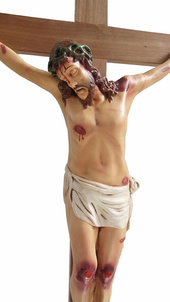 Crucifixo: 150 cm | Corpo: 070 cm (com base)