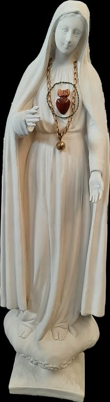 Nossa Senhora de Fátima - 50 cm - Imaculado Coração - pó de mármore