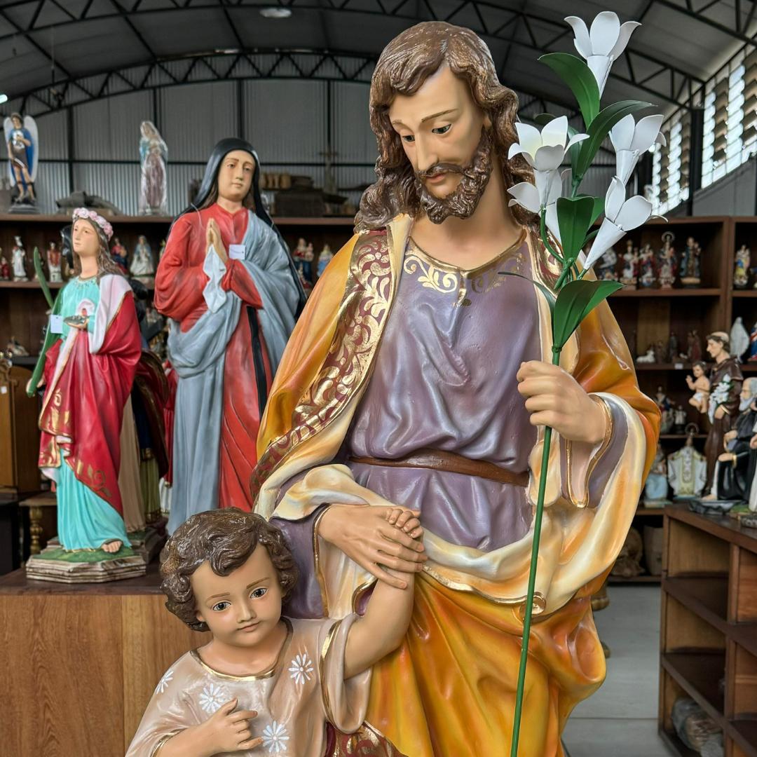 São José com o menino Jesus, em pé, Resina, 120cm