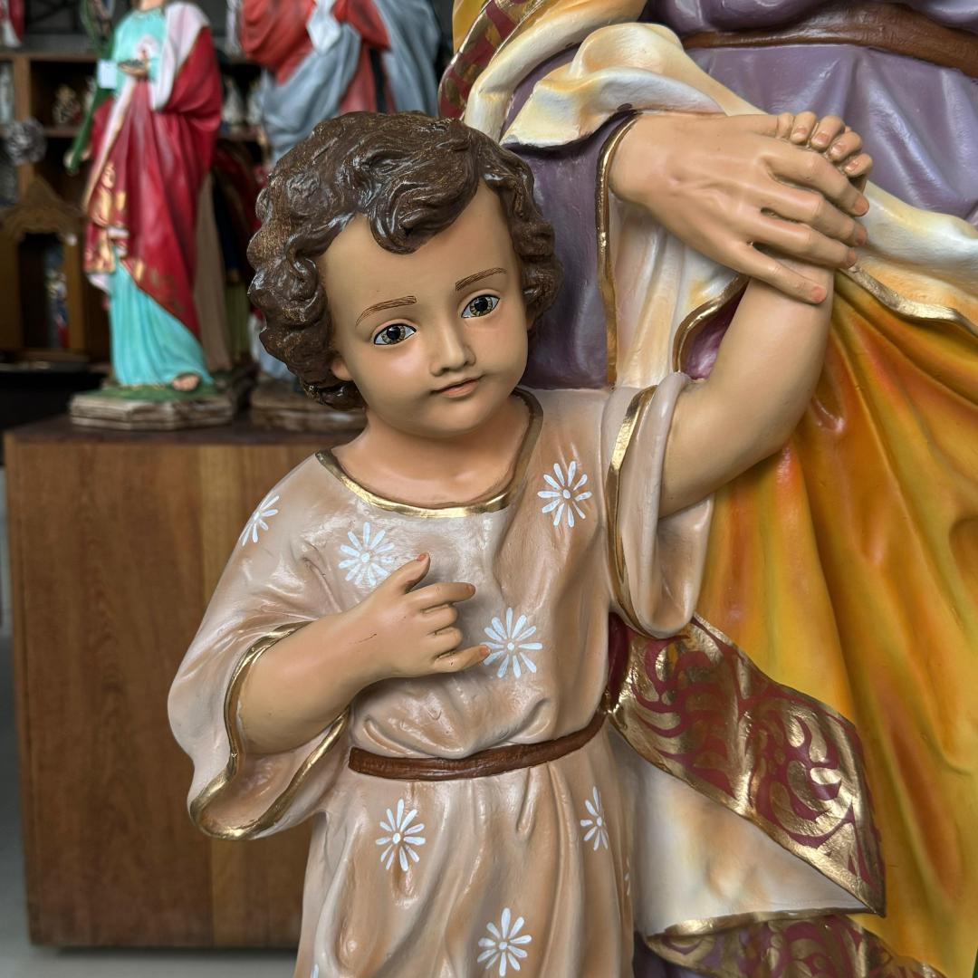 São José com o menino Jesus, em pé, Resina, 120cm