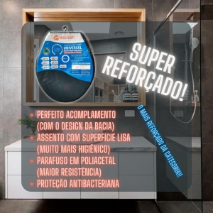 Assento Sanitário Universal Super Reforçado c/ Borracha Amortecedora - Valeplast - Foto 1