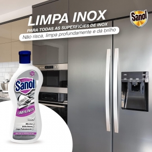 Limpa Inox 500mL Pronto Uso - Sanol - Foto 1