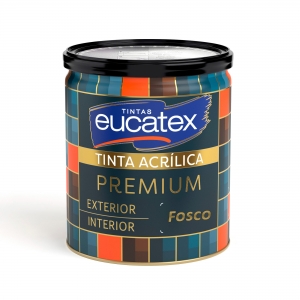 Protege Tinta Acrílica Premium 1/4 Cobertura Total Branco Fosco 800ml Eucatex - Lavável, Resistente, Durável, Sem Cheiro - Foto 0