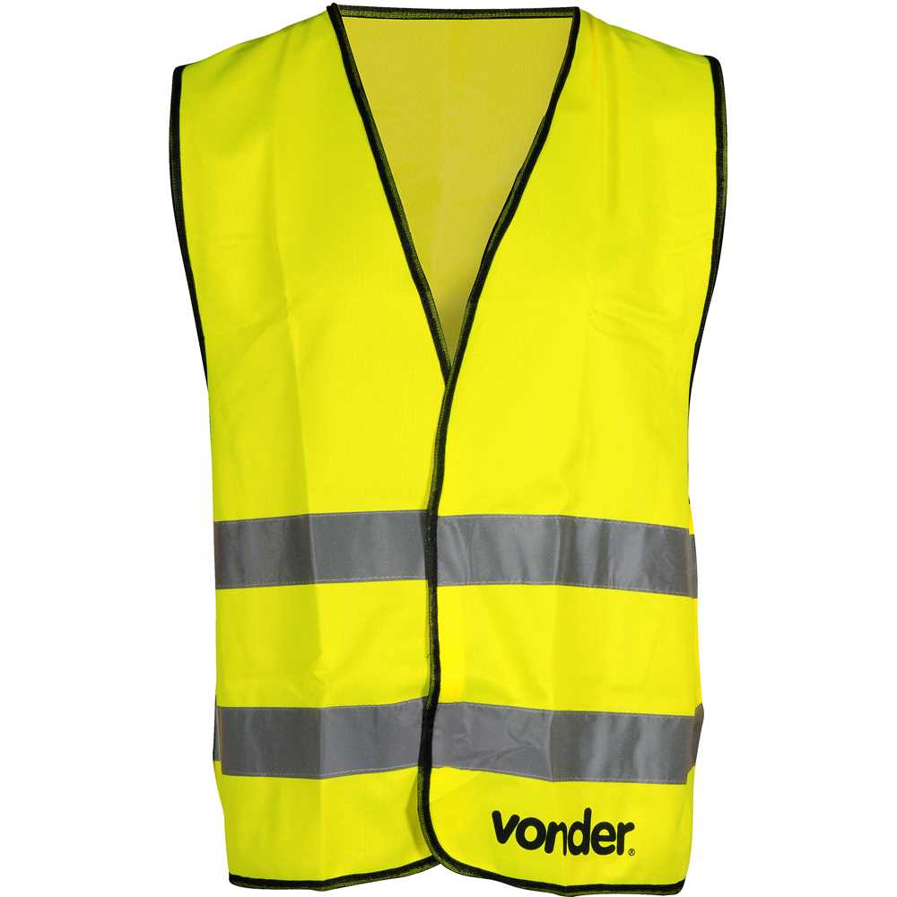 Colete refletivo tipo blusão, sem bolso, amarelo, CV 100 - VONDER - Foto 1