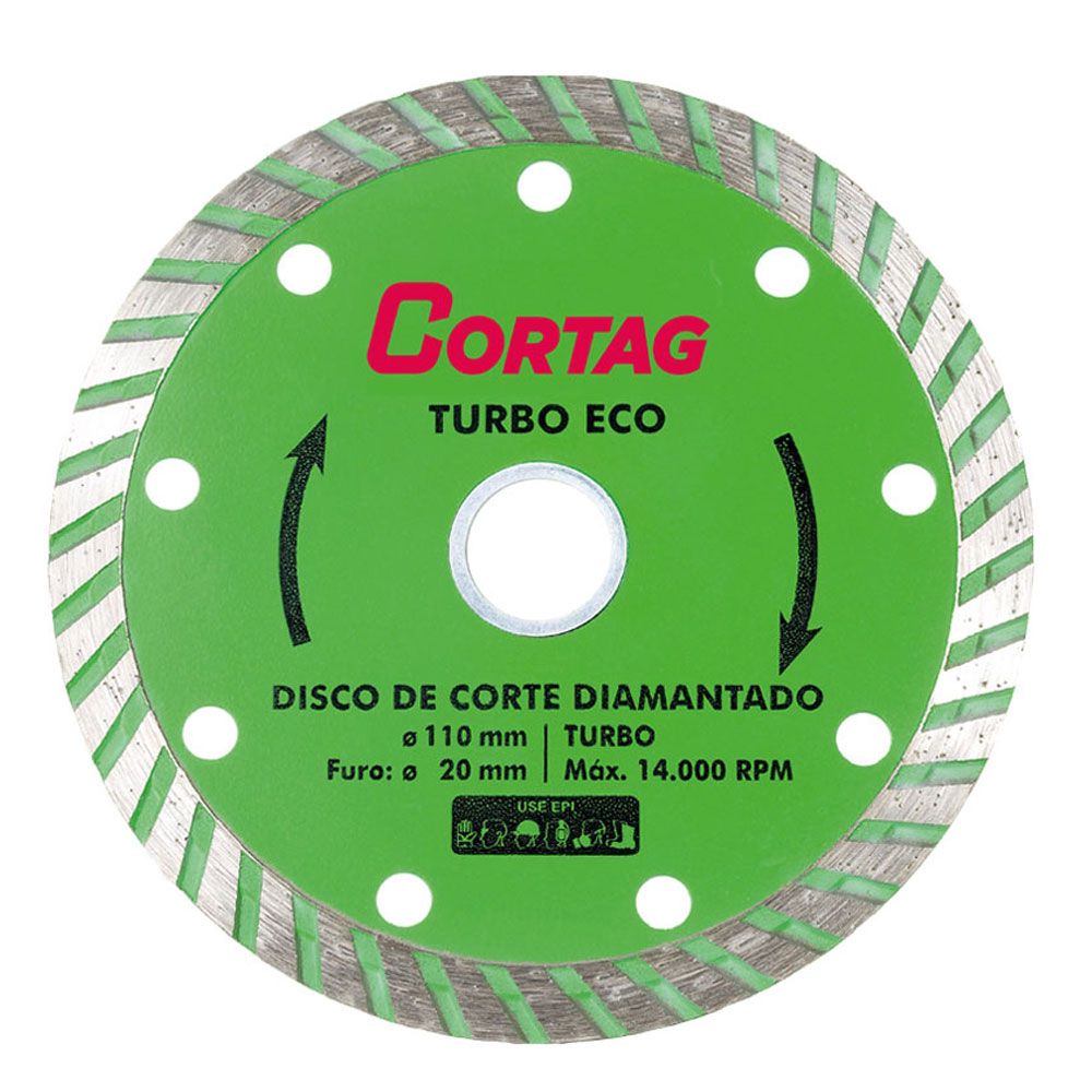 Disco de Corte Diamantado Turbo Eco 110X20MM - Cortag