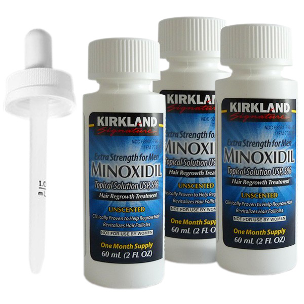 3 Frasco Minoxidil Kirkland 60 ml