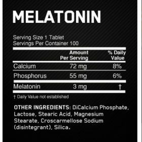 3 Melatonin on  3mg 100 Caps - Optimum Nutrition
