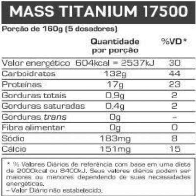 Mass Titanium 3 kg Max Titanium + Hydra 45 Caps - Dragon Pharma