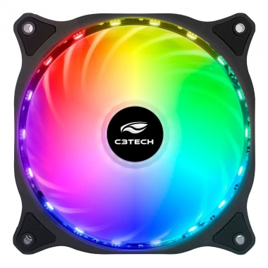 Cooler Fan C3Tech Storm 12cm c/ LED Multicolorido F9-L150RGB