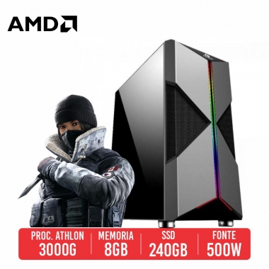 PC Gamer M79 AMD Athlon 3000G, 8GB, SSD 240GB, 500W 80 Plus