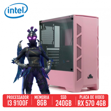 PC Gamer Mini 14 Intel I3 9100F, 8GB, SSD 240B, RX 570 4GB, 500W 80 PLUS