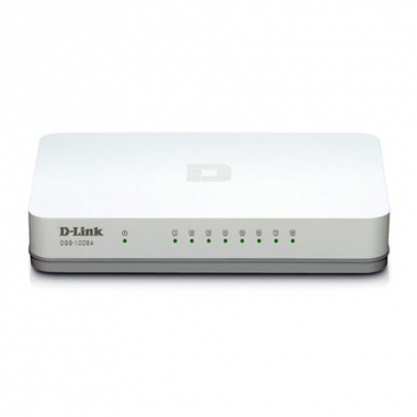 Switch D-Link 10/100/1000Mbps Gigabit com 8 portas -  DGS-1008A