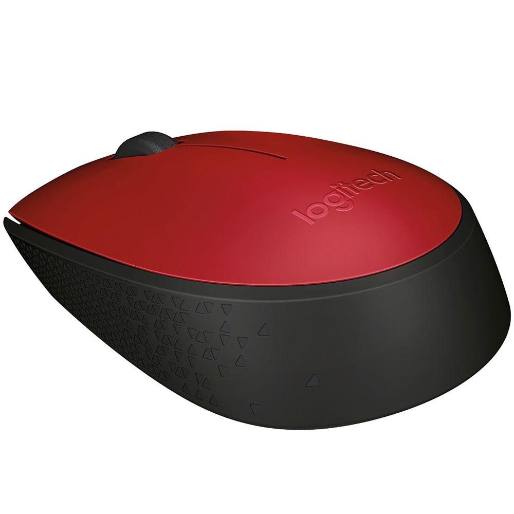 Mouse Logitech M170 Sem Fio Vermelho e Preto - 910-004941