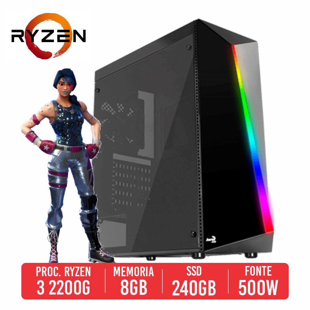 PC Gamer DBS AMD Ryzen 3 2200G, 8GB, SSD 240GB, 500W