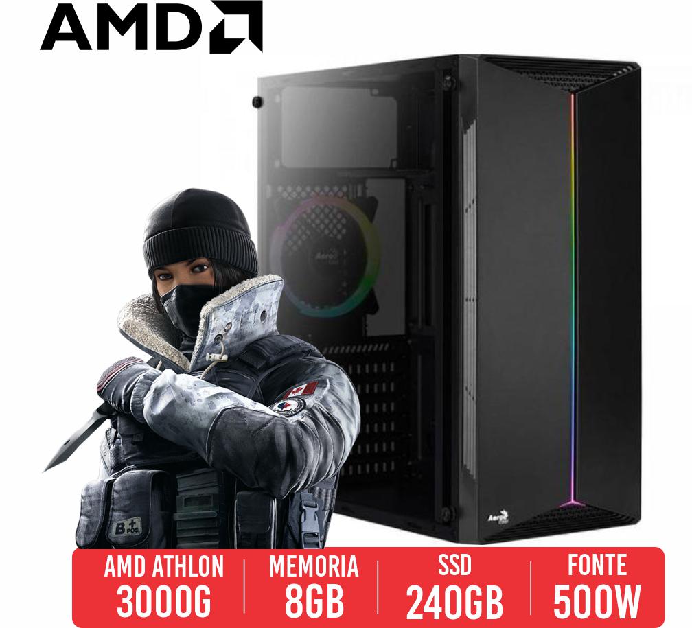 PC Gamer Ghost AMD Athlon 3000G, 8GB, SSD 240GB, 500W