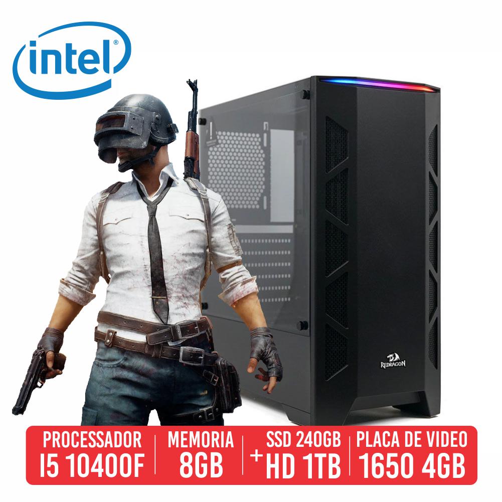 PC Gamer Sks Intel 10400F 8GB SSD 240GB + HD 1TB GTX 1650 4GB 500W