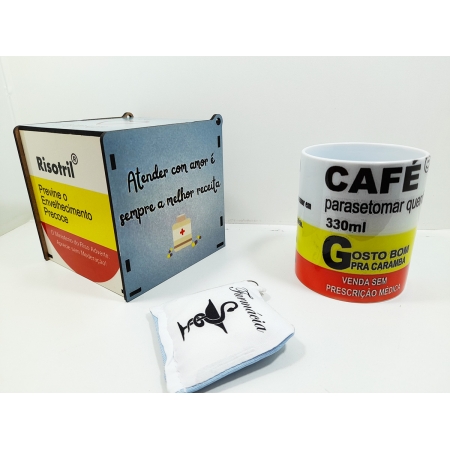 Kit Presente Personalizado Risotril & Café para Farmaceuticos