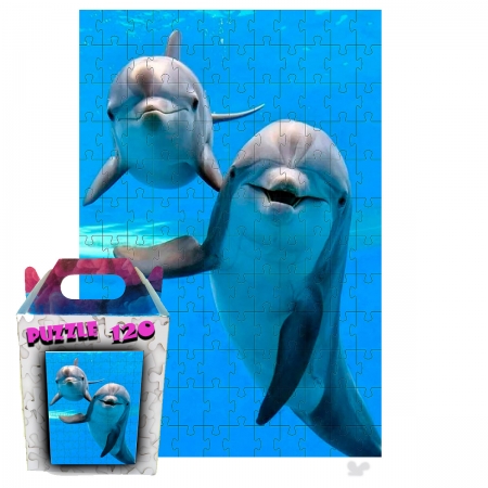 Quebra-cabeça Golfinhos 120 peças