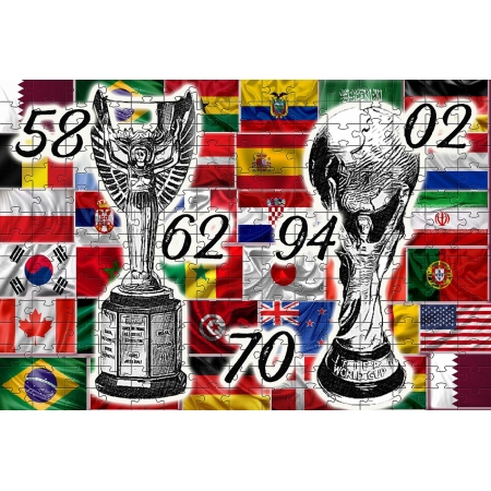 Quebra-cabeça Taça da Copa do Mundo 2022 É nossa de 120 peças