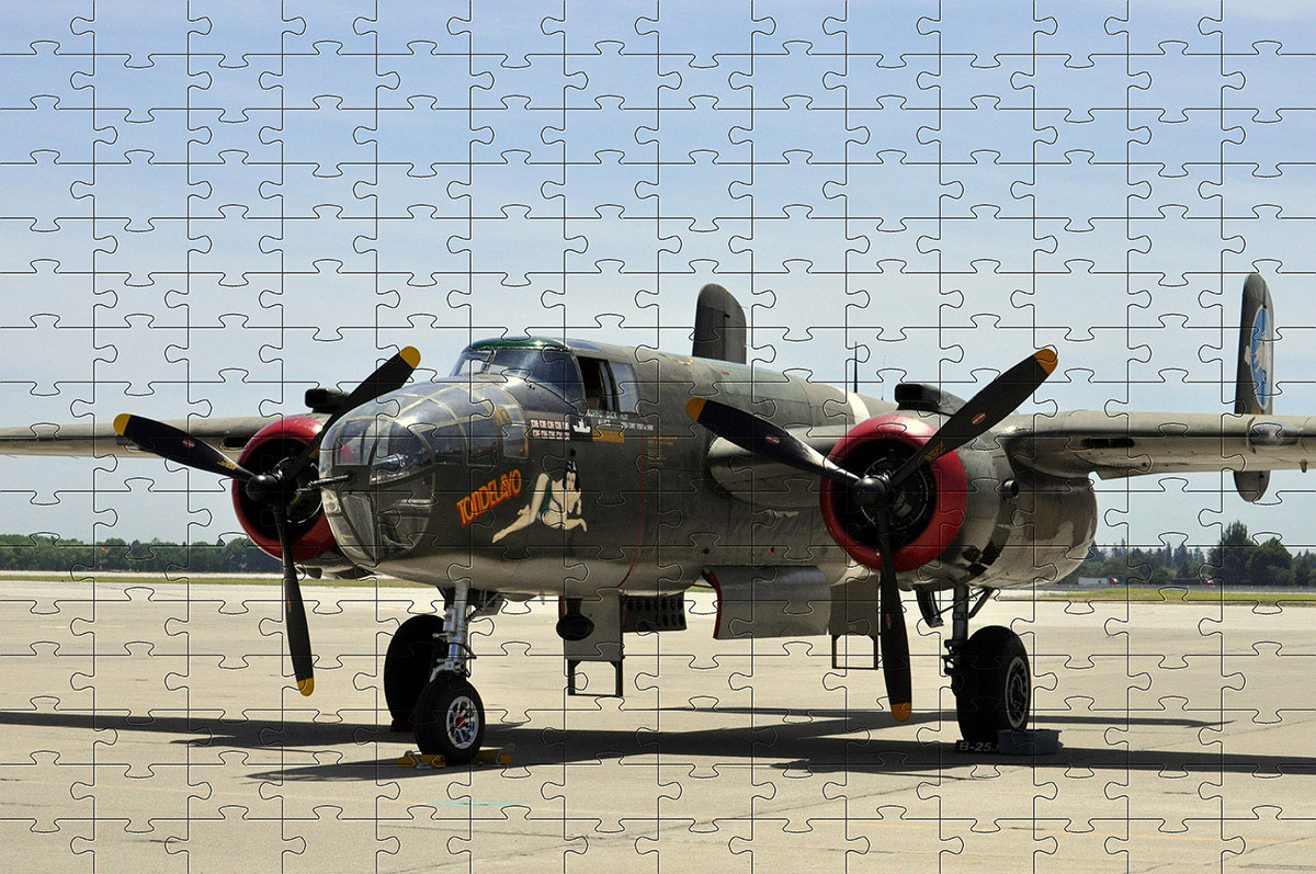Combo 4 quebra-cabeças cognitivo para idosos - Aviões Antigos