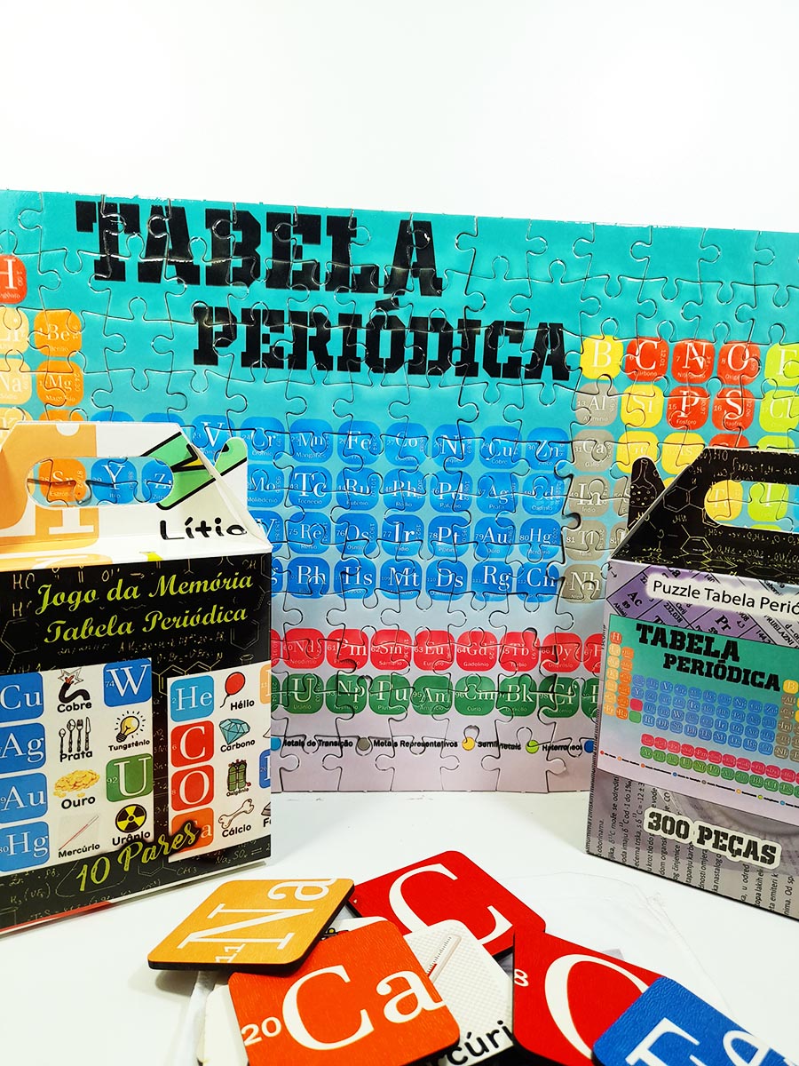 Kit Tabela Periódica jogo da memória 15 pares + quebra-cabeça 300  peças